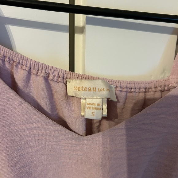 Easter Elegant Pink Puff Sleeve Dress - Picture 4 of 4